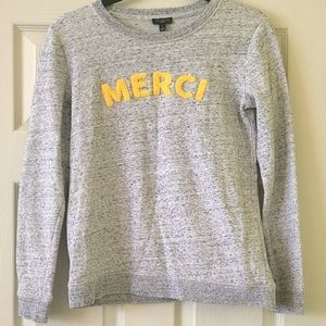 Talbots Grey Merci Petite Sweatshirt